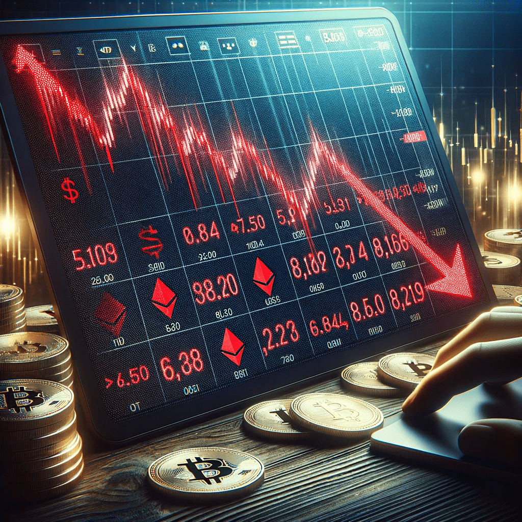 DALL·E-2024-01-22-12.05.30-Create-a-photorealistic-image-of-a-digital-trading-chart-screen-showing-a-sharp-decline-in-the-value-of-various-cryptocurrencies.-The-chart-should-be-.png